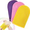 3 Pieces African Net Sponge Exfoliating Mitts Exfoliator Gloves Visibly Lift Away Dead Skin, Great for Spray Tan Removal or Keratosis PilarisExfoliating Mitts (Pink,Yellow,Purple) view 1
