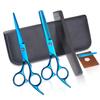 6 inch Blue Barber Hairdresser Combo setfor Men and Women 7 pcs Hair Cutting kit Hair Cutting and Thinning Shears, Stainless Steel Barber Scissors Hairdresser view 1