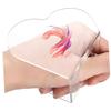 Beavorty Set of Acrylic Makeup Mixing Palette Heart Shape Foundation Mixing Tray Travel Size Beauty Supplies view 3