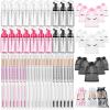 Zhehao 80 Pcs Lash Shampoo Bottle Brushes Kit 20 Foam Pump Dispensers 20 Lash Shampoo Brushes 20 Eyelash Aftercare Bag 20 Cleaning Pipes, Eyelash Extension Supplies(Colorful) view 1