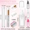 Zhehao 80 Pcs Lash Shampoo Bottle Brushes Kit 20 Foam Pump Dispensers 20 Lash Shampoo Brushes 20 Eyelash Aftercare Bag 20 Cleaning Pipes, Eyelash Extension Supplies(Colorful) view 2