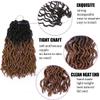Synthetic Faux Locks Crochet Pre Looped Braids Soft Ombre Curly Dreadlocks Hair Extensions Braiding Locs view 3