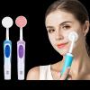 Facial Cleaning Brush Head, Silicone Facial Cleanser, Portable Electric Brush Head Replacement Brush Head, Facial Washing Brush Head PinkEnglish view 2