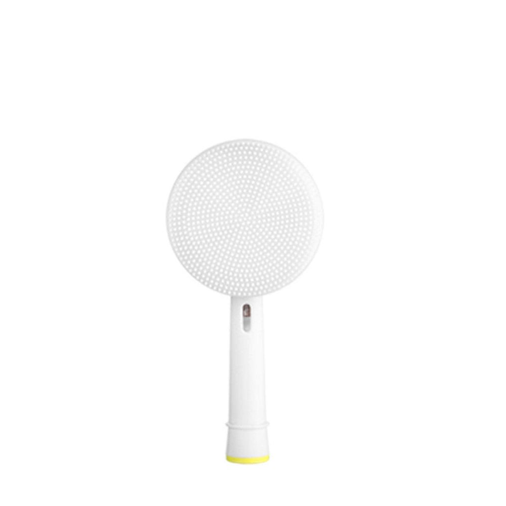 Facial Cleaning Brush Head, Silicone Facial Cleanser, Portable Electric Brush Head Replacement Brush Head, Facial Washing Brush Head Milkywhite