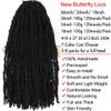 Crochet Hair 24 18 36 Inch Natural Black Distressed Crochet Braids Faux Synthetic Braiding Hair Extensions view 2