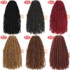 Crochet Hair 24 18 36 Inch Natural Black Distressed Crochet Braids Faux Synthetic Braiding Hair Extensions view 3