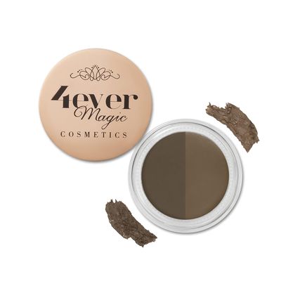 4ever Magic Cosmetics Double Shade Seductive Eyebrow Gel (0.14oz) - Cruelty Free & Vegan - Smudge Free - Enriched with Castor Oil - Long Lasting - Water Resistant - Made in USA (Magic Dazzle Brown)
