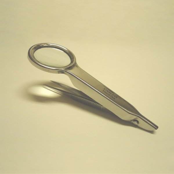 10x Power Magnifying Glass Tweezers Tool Multi Purpose Travel Hiking Outdoor