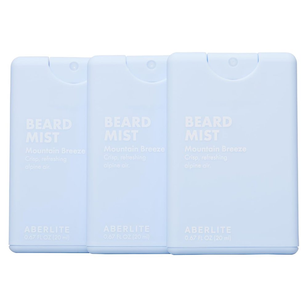 Aberlite Beard & Hair Mist - Softening Hydrating and Taming Spray - Hair and Beard Moisturizer Hydrator (Mountain Breeze (3-Pack))
