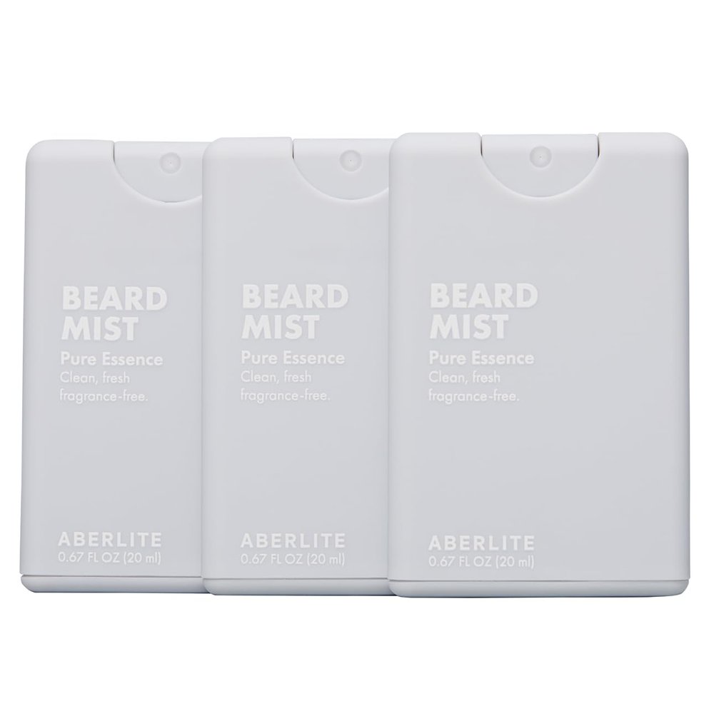 Aberlite Beard Mist - Beard Soften & Tame Spray - Hydrating Mist (Pure Essense 3-Pack)