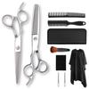 10 pcs Left Hand Scissors Set Hair Cutting Scissors Kit, Professional Barber Shears Set with Hair Scissors Thinning Shears, Haircutting Sheers Hair Cut Blending Salon Scissor for Men Women Pet view 1