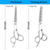 10 pcs Left Hand Scissors Set Hair Cutting Scissors Kit, Professional Barber Shears Set with Hair Scissors Thinning Shears, Haircutting Sheers Hair Cut Blending Salon Scissor for Men Women Pet view 2
