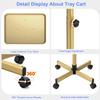 Salon Tray Cart, Salon Rolling Tray Adjustable Height, Tattoo Tray, SPA Rolling Trolley Tray for Beauty Hairstylist Dental Clinic,Champagne Gold view 3