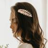 8 Pack Leaf Hair Side Combs for Women Girl, Bridal Metal Decorative Hair Comb Clips, Gold French Twist Hair Slide Comb for Wedding Hair Accessories view 4