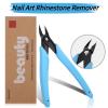 3 Pcs Rhinestone Remover Tool, Nail Art Decoration Remover Crystals Remove Cuticle Cutter Clipper Trimmer Scissors for Small Pieces,Salon and Home DIY Accessory for Manicure view 2