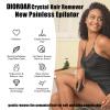 DIOROAR Crystal Hair Eraser,Upgrade Crystal Hair Remover,Physical Nano Glass Hair Removal Device,Painless Epilator and Exfoliator Without Shaver for Quick Soft Silky Skin(Black) view 3
