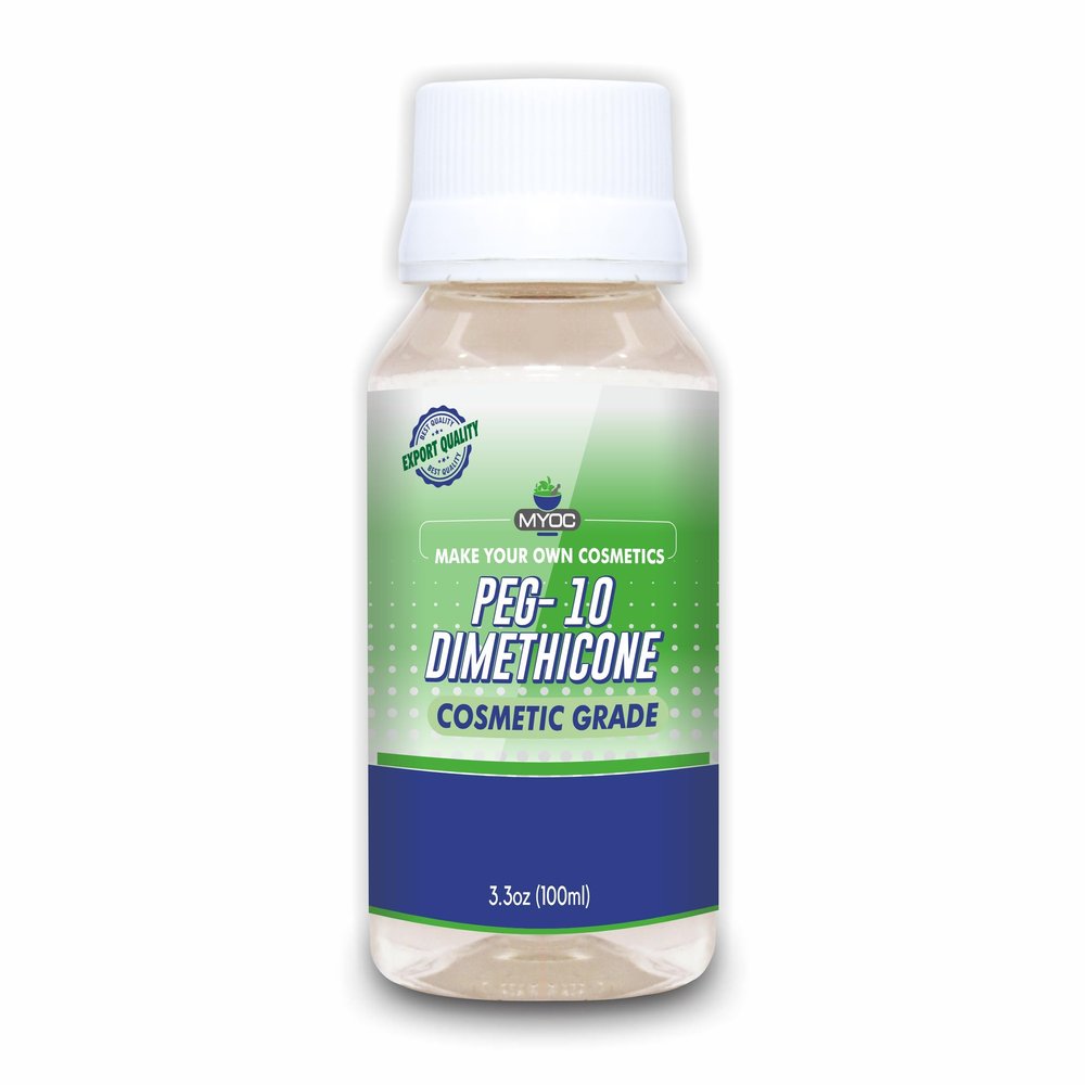 MYOC PEG-10 Dimethicone 3.38 FL OZ (100ml), PEG-10 Dimethicone Cosmetic Grade, PEG-10 Dimethicone for Cream & lotion, Sunscreens, for Skin care & Cosmetics Products, Non-GMO, Paraben free
