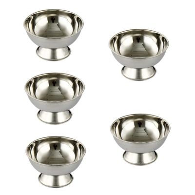 FOMIYES 5pcs Reusable Stainless Steel Shaving Bowl for Men Shave Cup Footed Base Compact Design for Easy Storage Shaving Equipment for Everyday Use