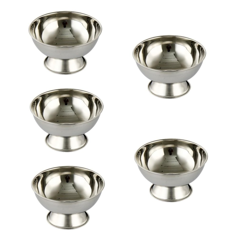 FOMIYES 5pcs Reusable Stainless Steel Shaving Bowl for Men Shave Cup Footed Base Compact Design for Easy Storage Shaving Equipment for Everyday Use