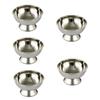 FOMIYES 5pcs Reusable Stainless Steel Shaving Bowl for Men Shave Cup Footed Base Compact Design for Easy Storage Shaving Equipment for Everyday Use view 1