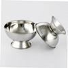 FOMIYES 5pcs Reusable Stainless Steel Shaving Bowl for Men Shave Cup Footed Base Compact Design for Easy Storage Shaving Equipment for Everyday Use view 3