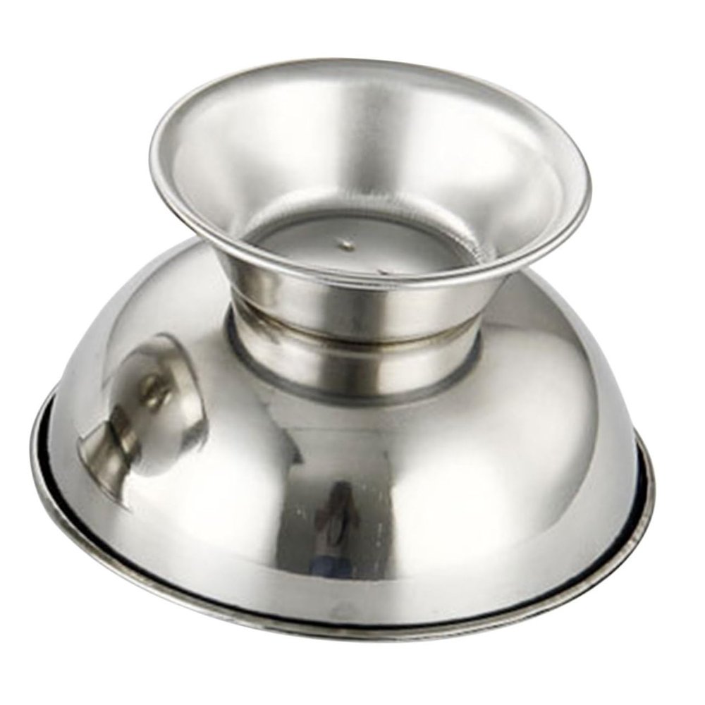 FOMIYES 4pcs Large Stainless Steel Shaving Bowl Shaving Mug for Men Practical Footed Design for Effortless Foam Creation for Home Use and Grooming