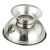 FOMIYES 4pcs Large Stainless Steel Shaving Bowl Shaving Mug for Men Practical Footed Design for Effortless Foam Creation for Home Use and Grooming view 1