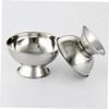 FOMIYES 4pcs Large Stainless Steel Shaving Bowl Shaving Mug for Men Practical Footed Design for Effortless Foam Creation for Home Use and Grooming view 2