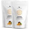Boomers Turmeric Facial Wax Powder, 5 min Painless Natural Face Hair Removal Waxing Powder, Easy to use at Home, No Chemicals - No Irritation, No Skin rashes. (100g) Pack of (2) view 1