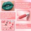 3 Colors Diamond Glitter Metallic Lip Gloss Shimmer Liquid Lipstick Set Black Green Wine Red Matte Lipstick for Women Halloween Lip Makeup view 2