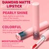3 Colors Diamond Glitter Metallic Lip Gloss Shimmer Liquid Lipstick Set Black Green Wine Red Matte Lipstick for Women Halloween Lip Makeup view 3