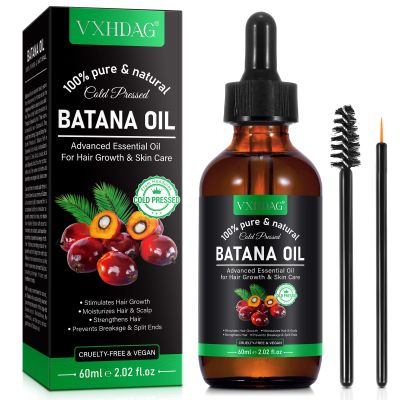 VXHDAG Batana Oil - 100% Pure & Natural from Honduras for Hair Growth, Eliminates Split Ends, Enhances Radiance & Nourishment for All Hair Types, 2.02 fl oz