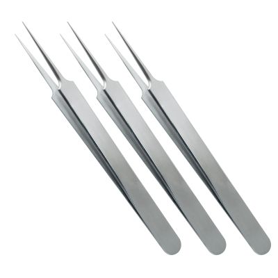 Coufce 3 pcs Straight Blackhead Tweezers Comedone Pimple Extractor Tool Whiteheads Acne Clip Stainless Steel Facial Blackhead Remover Tweezers Pimple Popper Tool Ingrown Hairs Tweezers