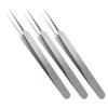Coufce 3 pcs Straight Blackhead Tweezers Comedone Pimple Extractor Tool Whiteheads Acne Clip Stainless Steel Facial Blackhead Remover Tweezers Pimple Popper Tool Ingrown Hairs Tweezers view 1