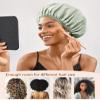 Yanibest Shower Cap Reusable Waterproof - Double Layer Shower Caps for Women, Washable Shower Bonnet with Soft Non-Slip Elastic Band, Bath Hair Hat for Most Hair Types view 2
