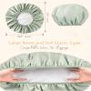 Yanibest Shower Cap Reusable Waterproof - Double Layer Shower Caps for Women, Washable Shower Bonnet with Soft Non-Slip Elastic Band, Bath Hair Hat for Most Hair Types view 3