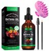 Batana Oil for Hair Growth and Nourishment - Scalp Massager Included, Honduras Pure & Natural Oil for Split Ends Elimination, Enhanced Hair and Skin Radiance, All Hair Types, 2.02 fl oz view 1