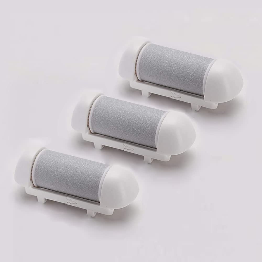 3 Pack Replacement Roller Head for Electric Callus Remover, Foot File Pedicure Tools for Feet Callus Shaver Pedicure Kit for Cracked Heels and Dead Skin (3pcs Fine Coarse)