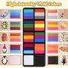 Janolia Face Painting Kit for Kids, Rainbow Split Cake Face Paint, Water Activated Face Paint Body Paint, One Stroke Split Cake Palette, Ideal Facepaint Makeup Kit for Kids Halloween Carnival Easter view 2