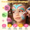 Janolia Face Painting Kit for Kids, Rainbow Split Cake Face Paint, Water Activated Face Paint Body Paint, One Stroke Split Cake Palette, Ideal Facepaint Makeup Kit for Kids Halloween Carnival Easter view 3