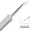 Coufce 3 pcs Oblique Blackhead Tweezers Comedone Pimple Extractor Tool Whiteheads Acne Clip Stainless Steel Facial Blackhead Remover Tweezers Pimple Popper Tool Ingrown Hairs Tweezers view 4