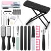 Gisafai 27 Pcs Pedicure Kit Professional Pedicure Tools Pedicure Foot Rest Foot Scrubber Dead Skin Remover Non Slip Pedicure Stand Foot Care Kit for Home Salon Care Men Women Foot Callus Remover view 1