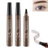 Micro Fork Tip Precise Brow Pen, 3D Waterproof Microblading 4 Tipped Precise Brow Pen, Waterproof view 1
