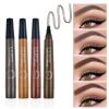 Micro Fork Tip Precise Brow Pen, 3D Waterproof Microblading 4 Tipped Precise Brow Pen, Waterproof view 2