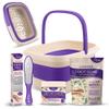 Fivona Foot Care Kit 4 in 1 - Foot Soak Blend with Epsom Salt, Lavender and Essential Oils - Collapsible Foot Soak Basin - 40% Urea Cream for Hard, Dry Skin - Dual Action Foot File view 1