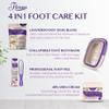 Fivona Foot Care Kit 4 in 1 - Foot Soak Blend with Epsom Salt, Lavender and Essential Oils - Collapsible Foot Soak Basin - 40% Urea Cream for Hard, Dry Skin - Dual Action Foot File view 2
