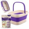 Fivona Foot Care Kit 2 in 1 - Foot Soak Blend with Epsom Salt, Lavender and Essential Oils - Expandable Foot Soak Basin - Pedicure Spa Soak for Tired Feet, Cracked Heels, Stubborn Foot Calluses view 1