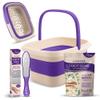 Fivona Foot Care Kit 3 in 1 - Foot Soak Blend with Epsom Salt, Lavender and Essential Oils - Collapsible Foot Soak Basin - Dual Action Foot File view 1
