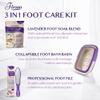 Fivona Foot Care Kit 3 in 1 - Foot Soak Blend with Epsom Salt, Lavender and Essential Oils - Collapsible Foot Soak Basin - Dual Action Foot File view 2