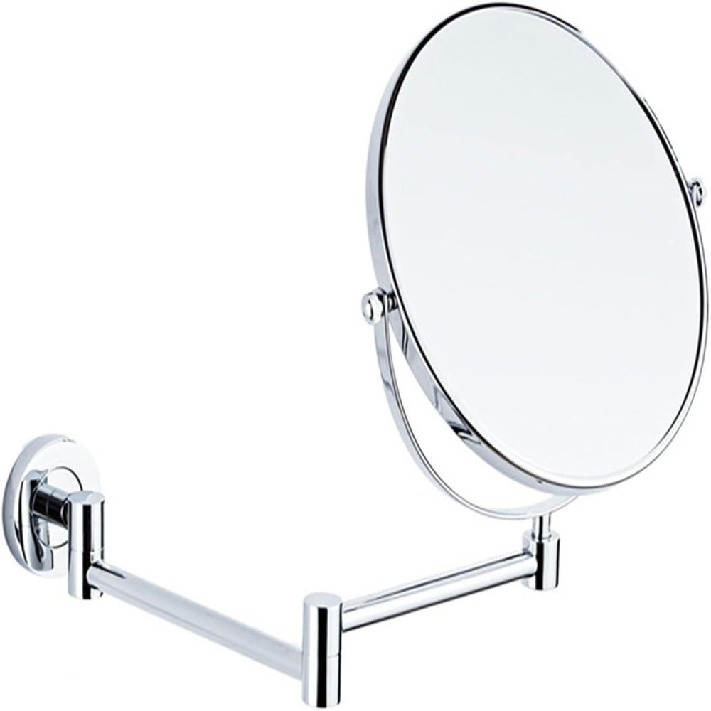 Makeup Mirror Wall Mounted Extra Long Arm, Magnifying Mirror Wall Mounted Adjustable, Cosmetic Vanity Mirror Magnification Double Sided, 360 Swivel Extend and Fold Bathroom Shaving Mirror ( Color : S